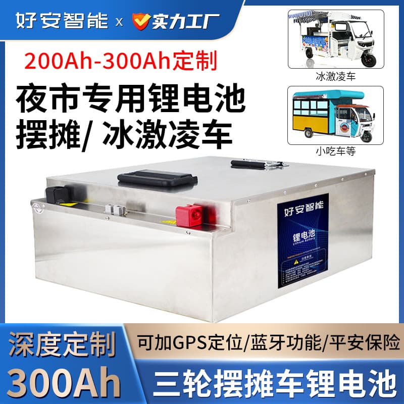 Lithium Iron Phosphate Electric Vehicle Battery 48V 60V 220Ah Tricycle 72V 300Ah Battery BMS Long Range