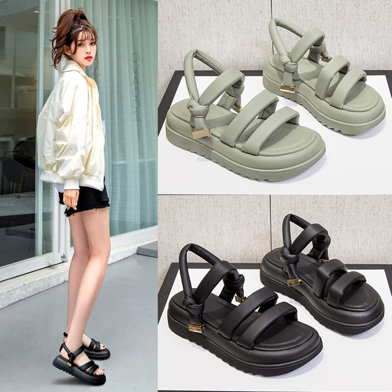 Women's Flat Platform Sandals 2026 Summer New Style, Casual Chunky Sole Sandals for Women