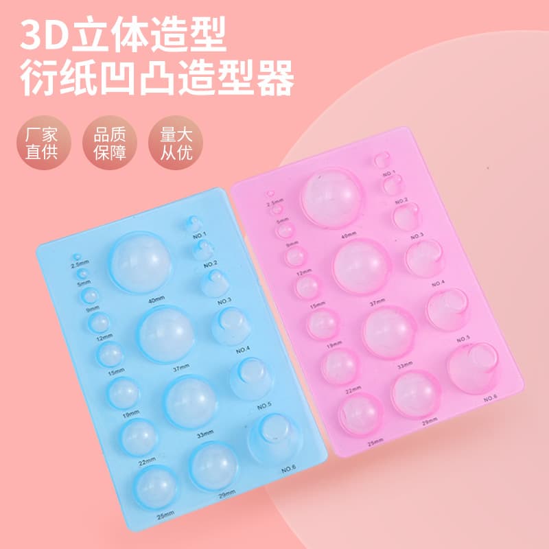 Clay Extruder Three-row Clay Gun Quilling Tool Printing Number Template Ruler Embossing Shaper Semi-circular