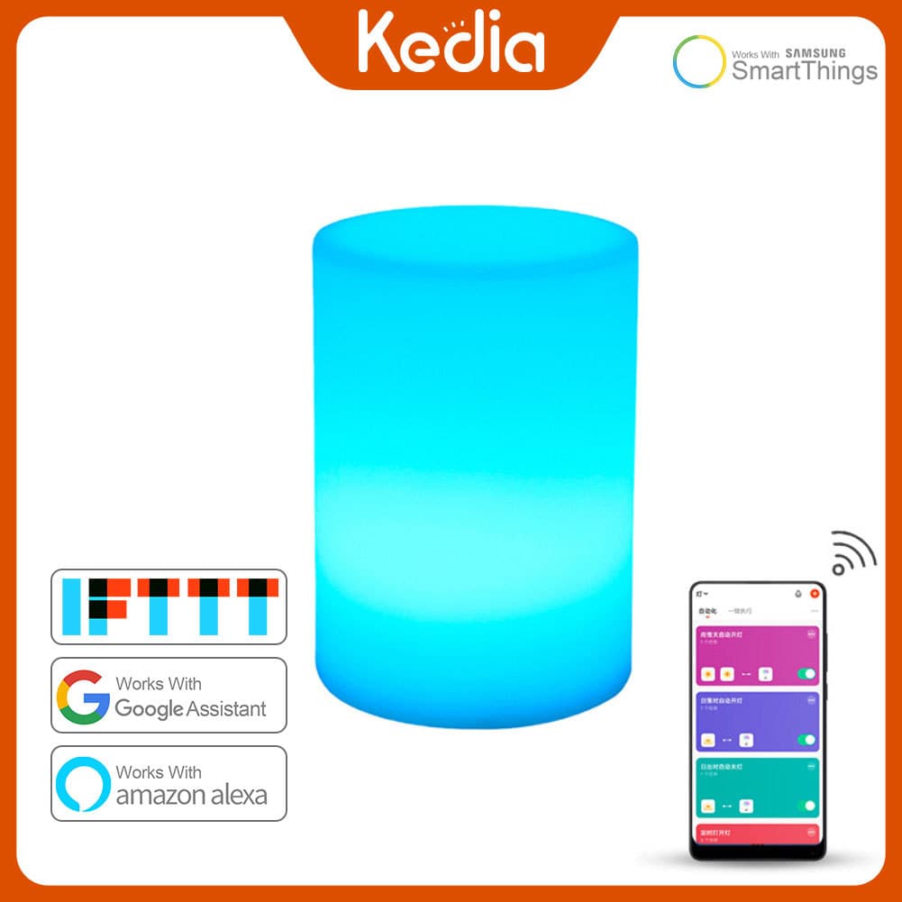 Tuya WiFi Night Light Compatible with Amazon Alexa/Echo/Google Home Voice Control Sound and Light