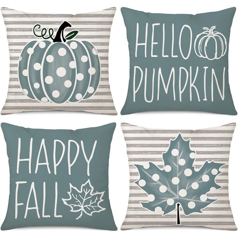 Cross-border Home Decor Fall Thanksgiving Throw Pillow Cover Decorative Sofa Cushion Cover Square Pillow Lumbar Pillow Cover New