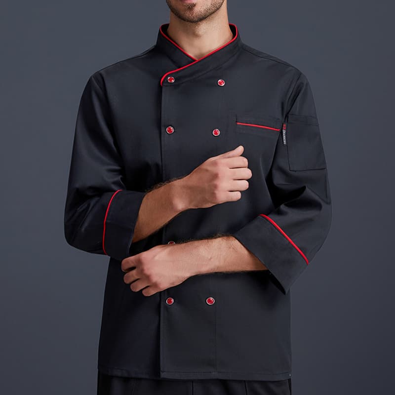 Premium Polyester-Cotton French Chef Coat Short Sleeve Chef Uniform for Summer Men Women Bakery Cake Shop Western Restaurant Workwear