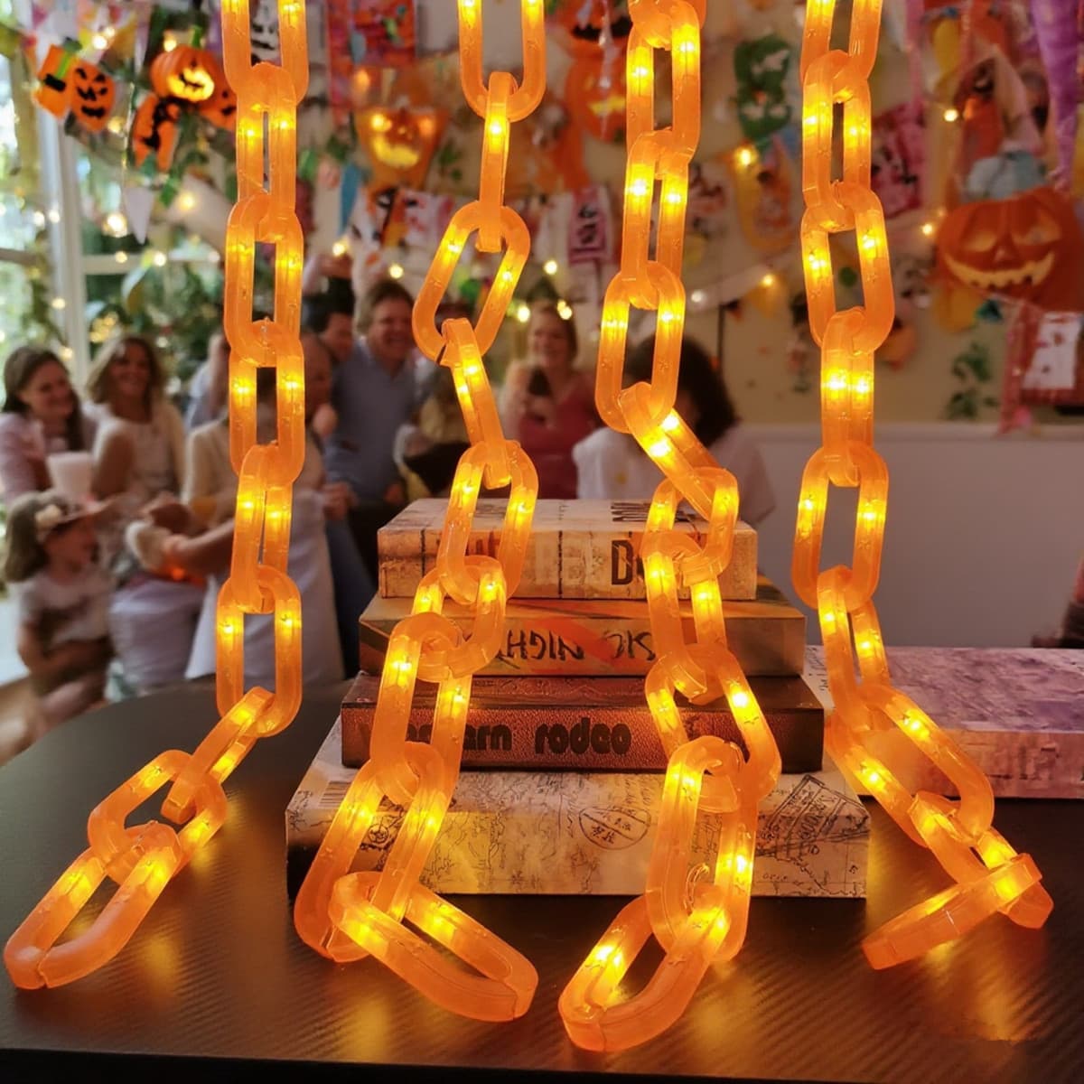 New LED Halloween Chain Color Light String Battery Style Decorative Atmosphere Light Bar Holiday Party Room Decoration