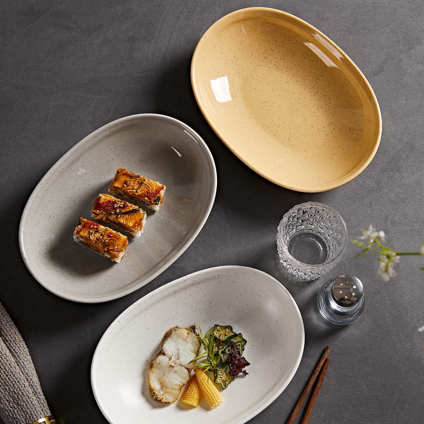 Sesame Yuanbao Bowl-[Three Color Single Bowl Combination]
