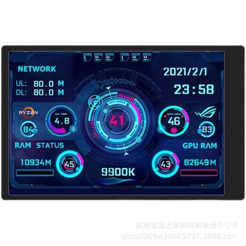 Turing Smart Screen 3.5-inch Secondary IPS Full View USB Monitor for Desktop PC Status Display, No AIDA64 Installation Required