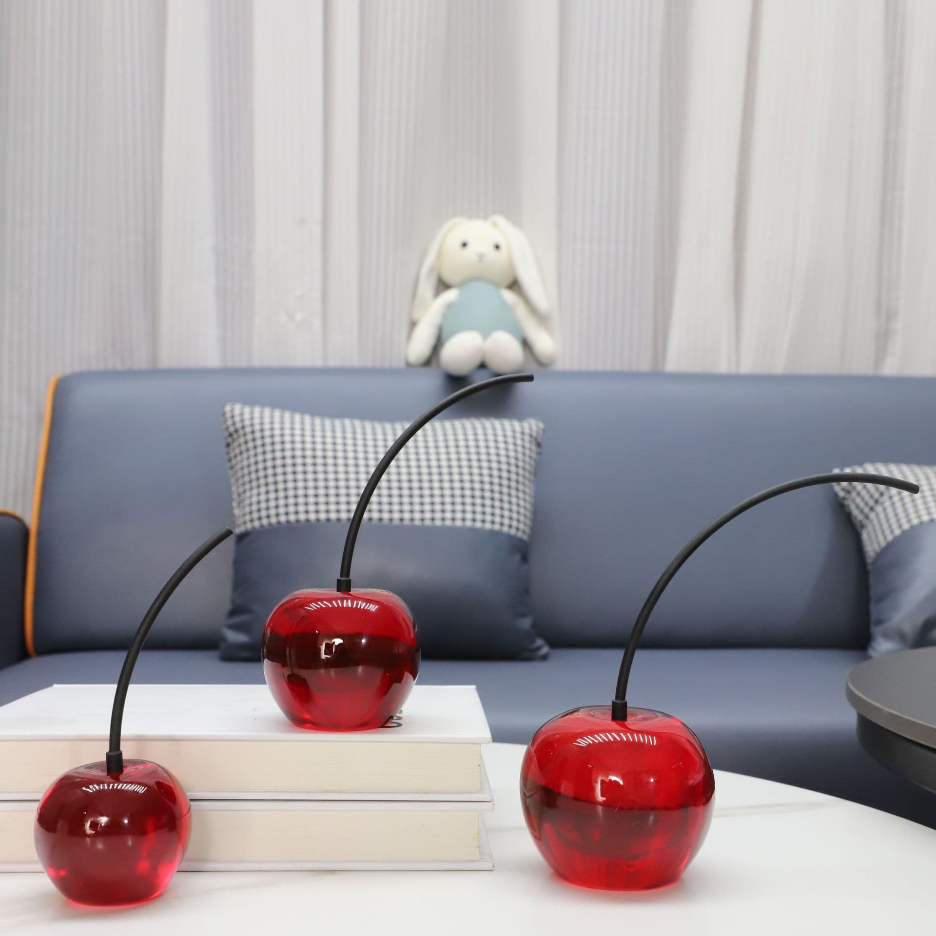 Modern Creative Small Cherry Fruit Ornament for Model Rooms, Sales Offices, Bedrooms, Studies, Living Rooms, Desktop Home Decoration