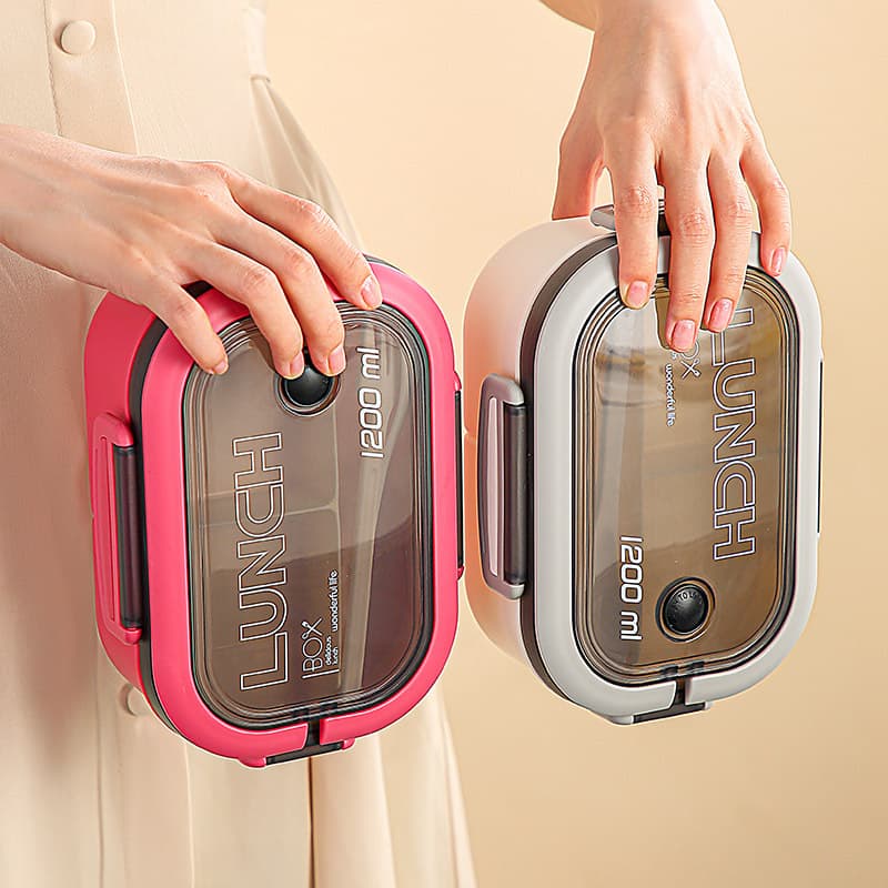 Amazon Microwave Lunch Box Bento Box for Office Workers with Cutlery, Large Capacity Handheld Picnic Box