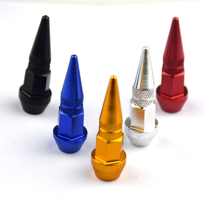 45mm Car Tire Pointed Valve Cap Auto Parts Bullet Valve Core Tire Valve Stem Cap