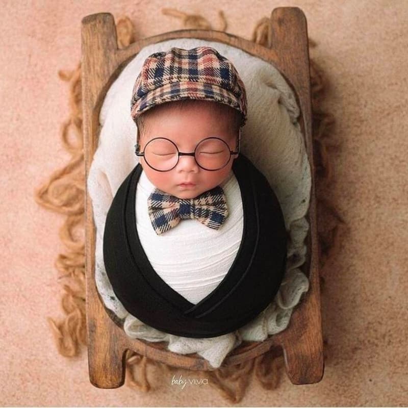 Wooden bowl/old handle round wooden basin baby photo newborn photography props home storage creative ornaments belt