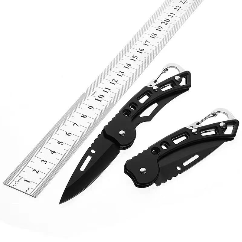 Stainless Steel Folding Knife Portable Camping Knife Outdoor Mini Pocket Keychain Knife for Fruit and Self-Defense