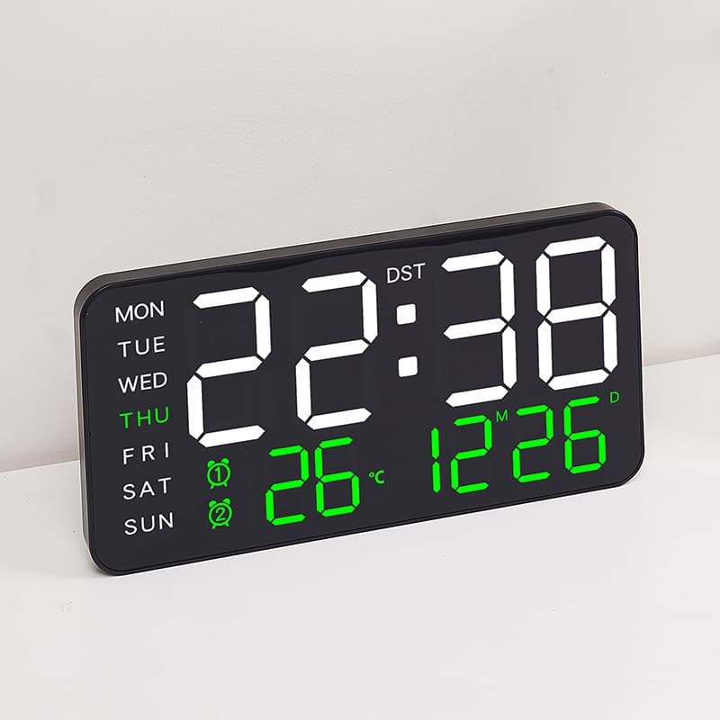 New Frameless Electronic Clock Multifunctional Wall and Desk Clock Digital Display Living Room Wall Clock 6617