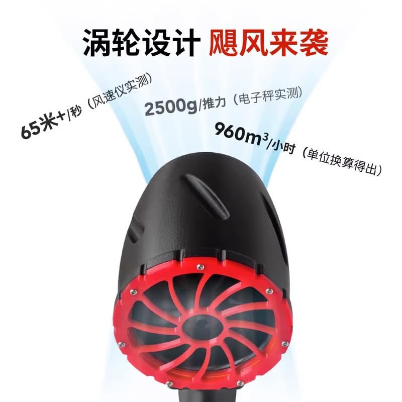 64 Ducted High-Power Turbofan Industrial Dust Removal Car Washing Leaf Blower 2000g Wind Pressure Lithium Cordless Blower