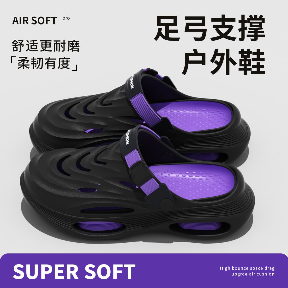 2026 New Anti-slip, Anti-odor Sandals, Sports Breathable Baotou Sandals, Men's Outer Wear Croc Shoes, Men's Summer