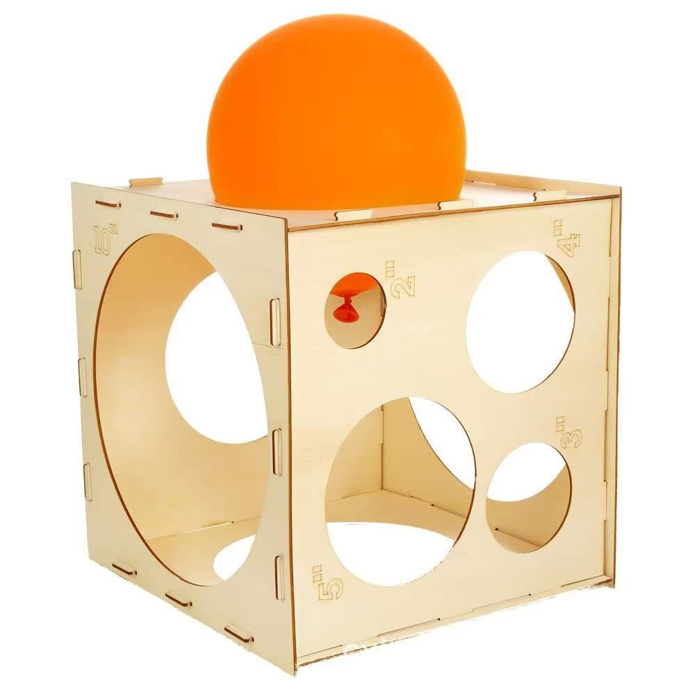 Cross-border Wooden Balloon Sizing Box Balloon Size Cube Wooden Template Box Wooden Balloon Tool Measuring Box