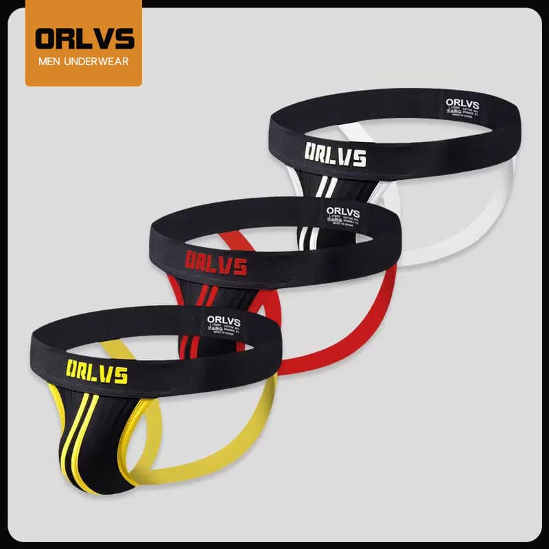 Shopee & AliExpress Trendy Cotton Underwear, Sexy U-Pouch Pouch Bag, Fashion Striped Men's Thong OR166