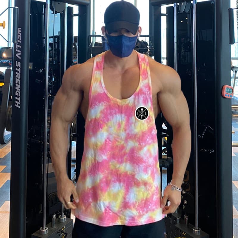 Men's Gym Tank Top Quick-Dry Moisture-Wicking Muscle Training Sleeveless Basketball Bodybuilding Breathable