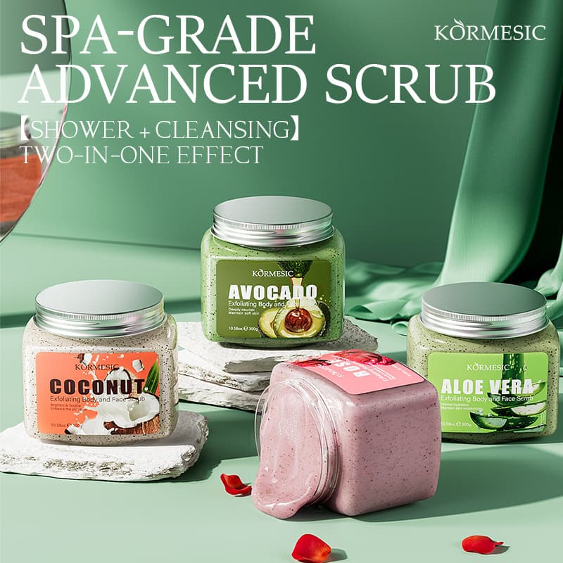 KORMESIC Fruit-Based Facial Scrub (English Version) - Cross-Border Export Manufacturer Wholesale