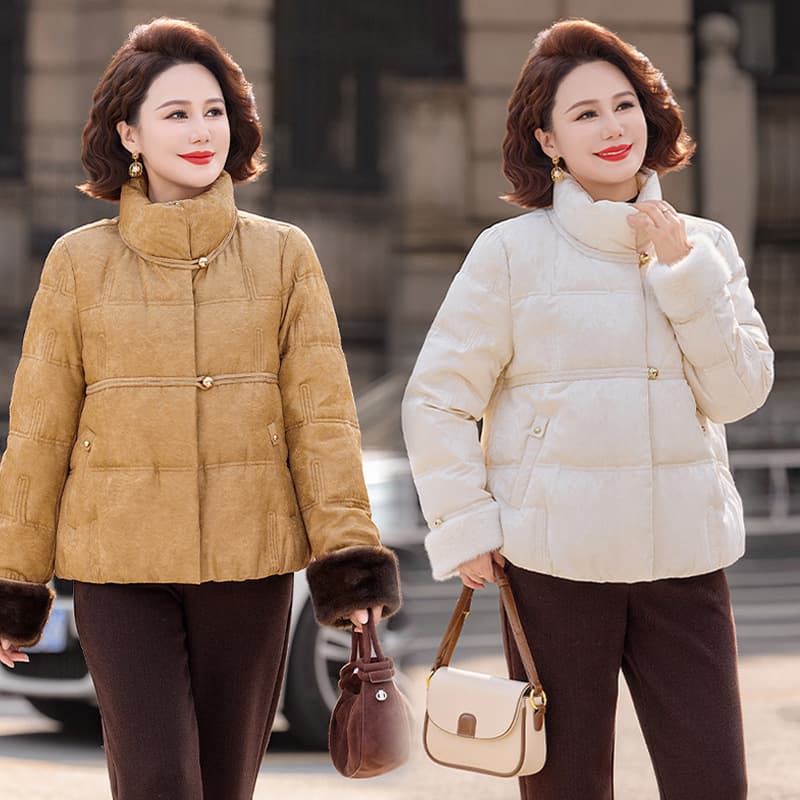 2025 New Style Down Jacket for Middle-Aged and Elderly Women, Thick and Stylish Winter Cotton-padded Jacket