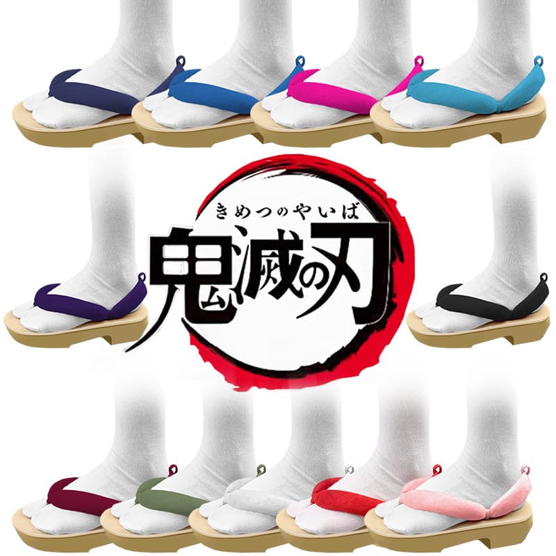Alternative Geta Demon Slayer Kimetsu no Yaiba Nezuko Kamado Sabito Zenitsu Agatsuma Giyu Tomioka Cosplay Geta Sandals Straw Sandals