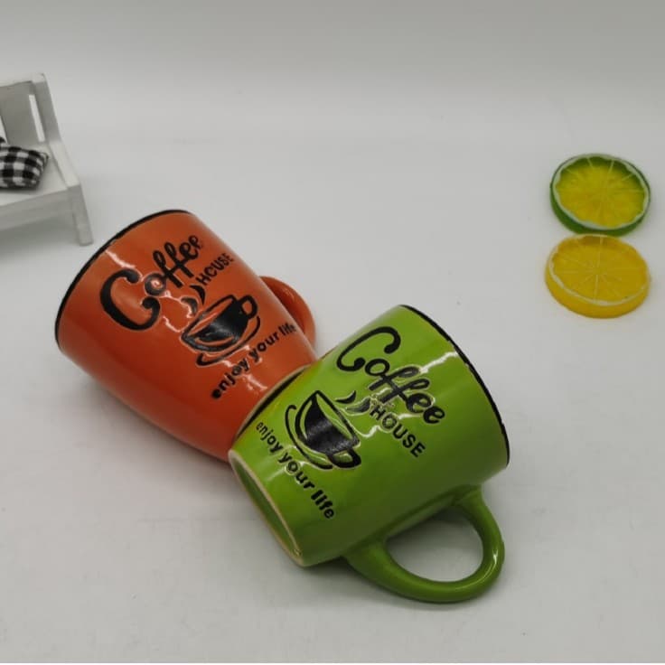 Liling Maihe Drum-Shaped Mug Ceramic Cup Custom Logo Ceramic Water Cup Ceramic Advertising Cup Processing