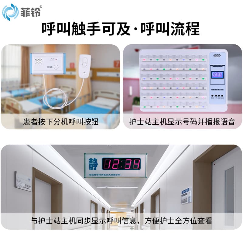Hospital Wired Call System for Nursing Home Ward Emergency Call Bell Nurse Station Two-Way Voice Intercom Main Unit