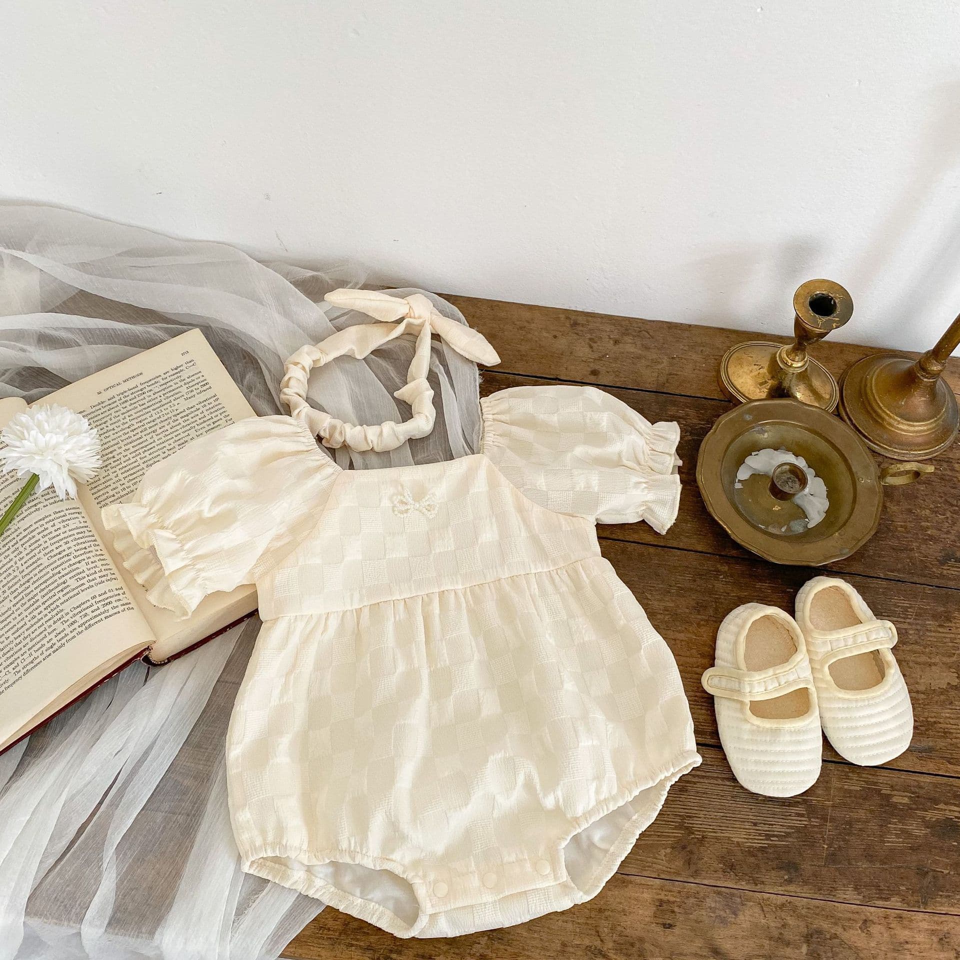 Newborn Baby Girl Clothes Princess 100 Days 1st Birthday French Style Dress Baby Summer Cute Bodysuit Summer Outfit