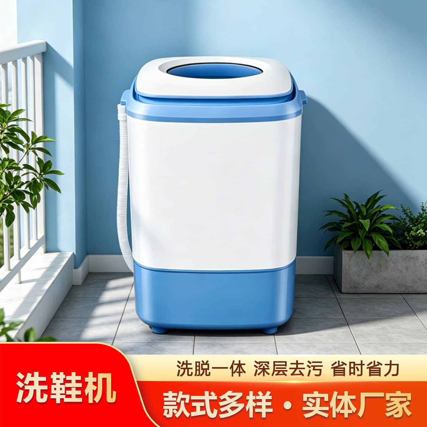 Shoe Washing Machine, Household Small Full-Automatic Shoe Washer with Brush, Washing Machine and Sock Washer, Convenient Tool, Spin-Dry Integrated