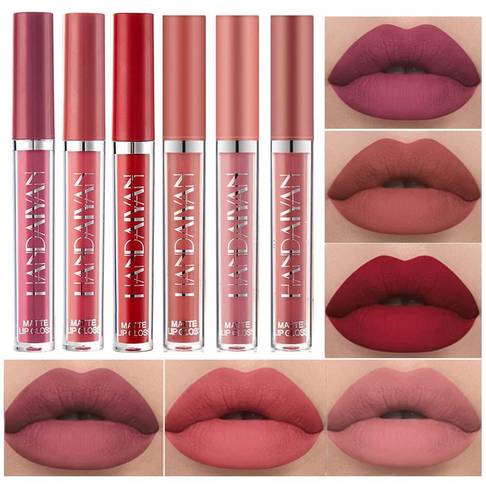 Cross-Border Cosmetics 12-Color Matte Lipstick and Lip Gloss - HANDAIYAN Long-Lasting, Non-Stick, Non-Fade Lip Gloss Wholesale