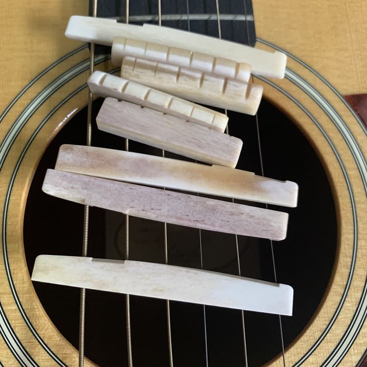 Acoustic Guitar Accessories Camel Bone Nut and Saddle Folk Guitar String Nut Bridge Musical Instrument Guitar Top and Bottom Nut