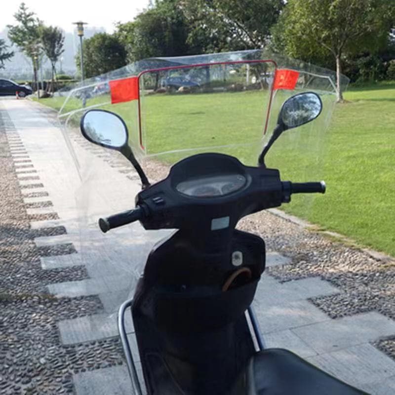 Electric Vehicle Windshield Motorcycle Windproof Cover Transparent Battery Scooter Rain and Wind Shield Extra Large