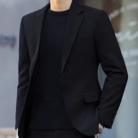 Men's Casual Blazer Jacket Korean Trendy Slim Fit Top Spring Autumn Suit Business Formal Wear Men's Fashion