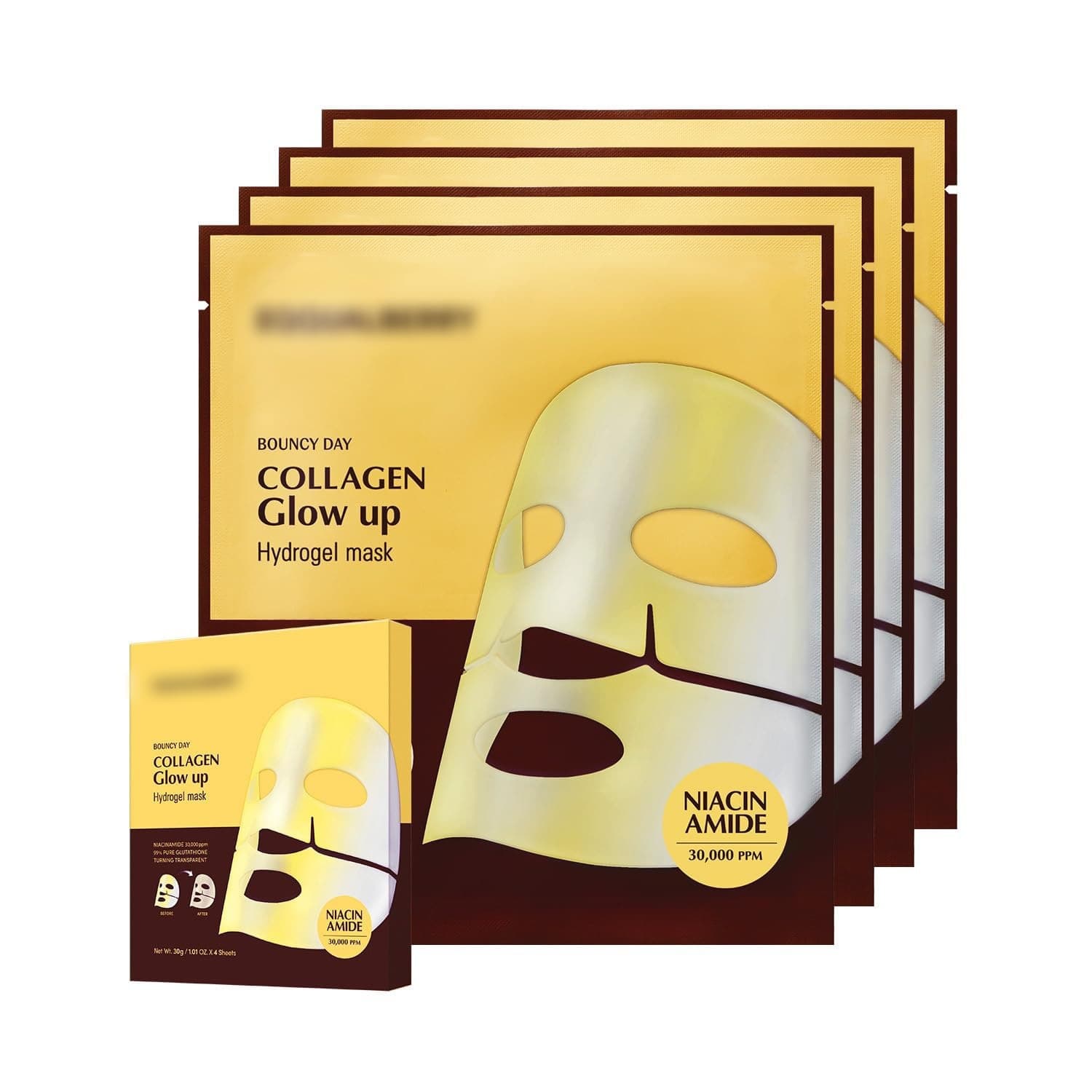 Collagen Glow Up Mask - Niacinamide & Low Molecular Collagen Mask