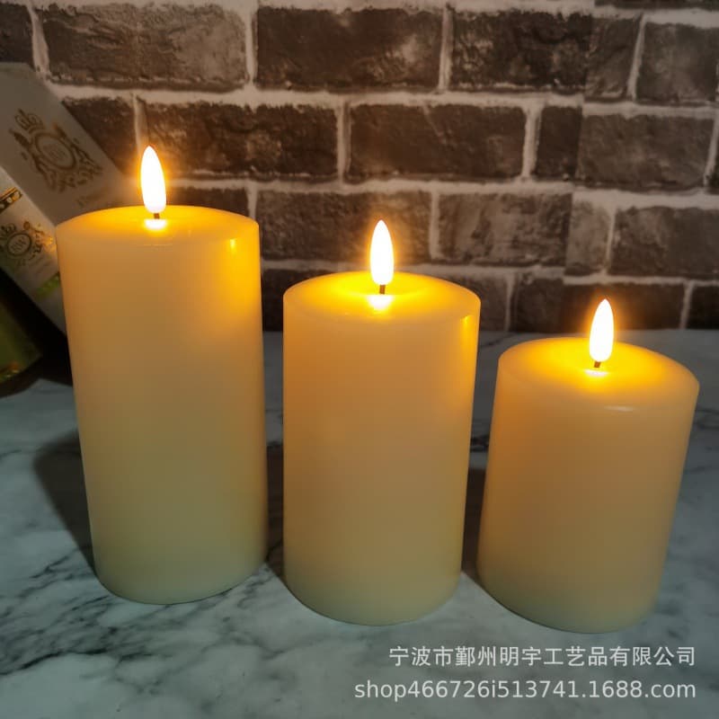 Factory Direct 3D Flame Bullet Tip Electronic Candle Simulation Candle Candle Holder Wedding Christmas Decorative Light