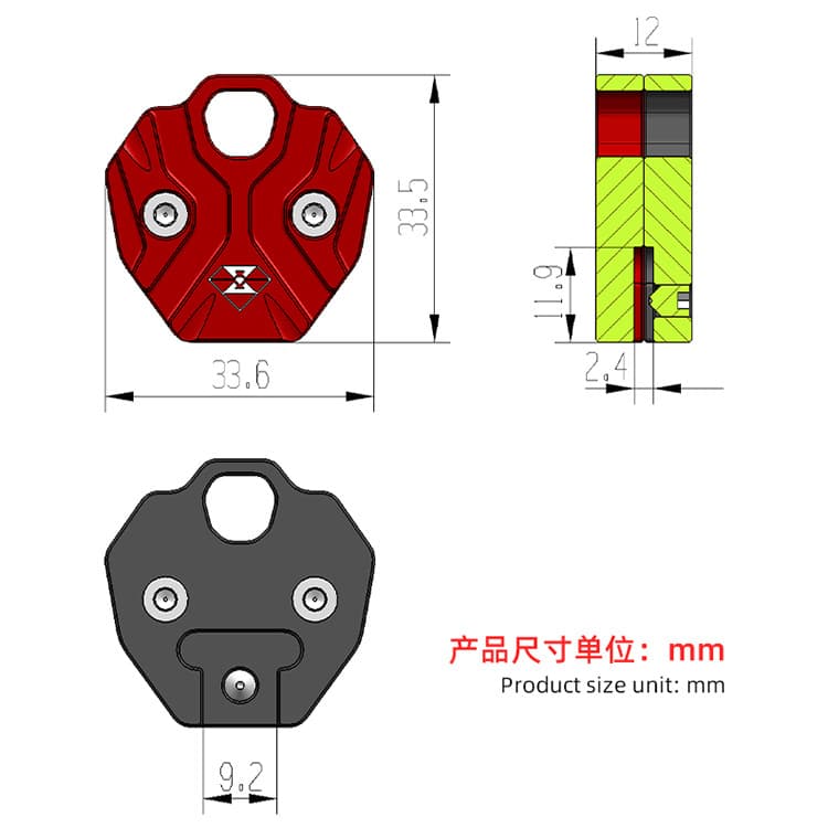 Universal Electric Vehicle Key Handle Cover, Beast Pattern Broken Handle Repair Decorative Lock Key Cover, Motorcycle Anti-Theft Key Cover