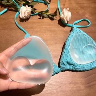 Cross-Border Bestseller Triangle Silicone Bra Pads Little Cute Invisible Bikini Self-Adhesive Thickened Bra Inserts Waterproof Bra
