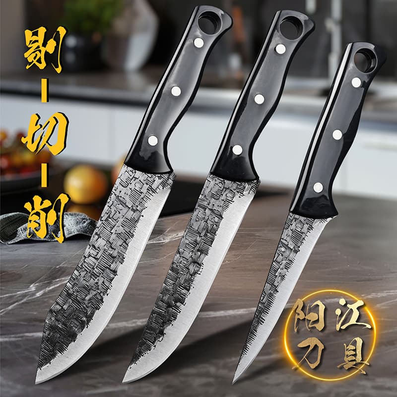 Hand-forged Stainless Steel Boning Knife, Specialized Butcher Knife, Pointed Skinning and Slaughter Knife, Household Meat Cleaver, Pig Slaughtering Knife