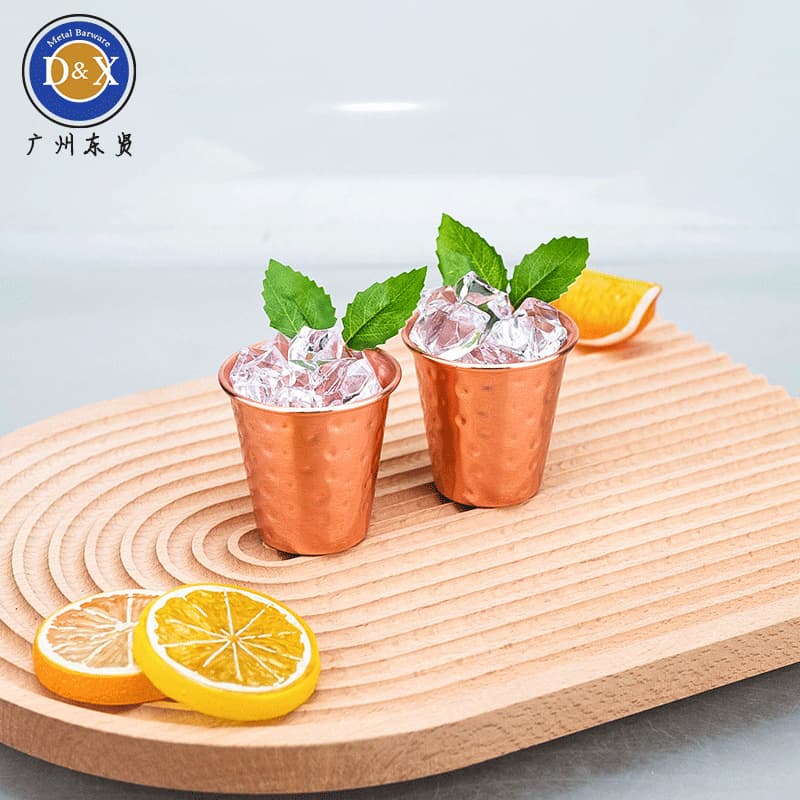 Cross-border pure copper mini shot glass pure copper beer mug mule cup stainless steel wine cocktail cup customization