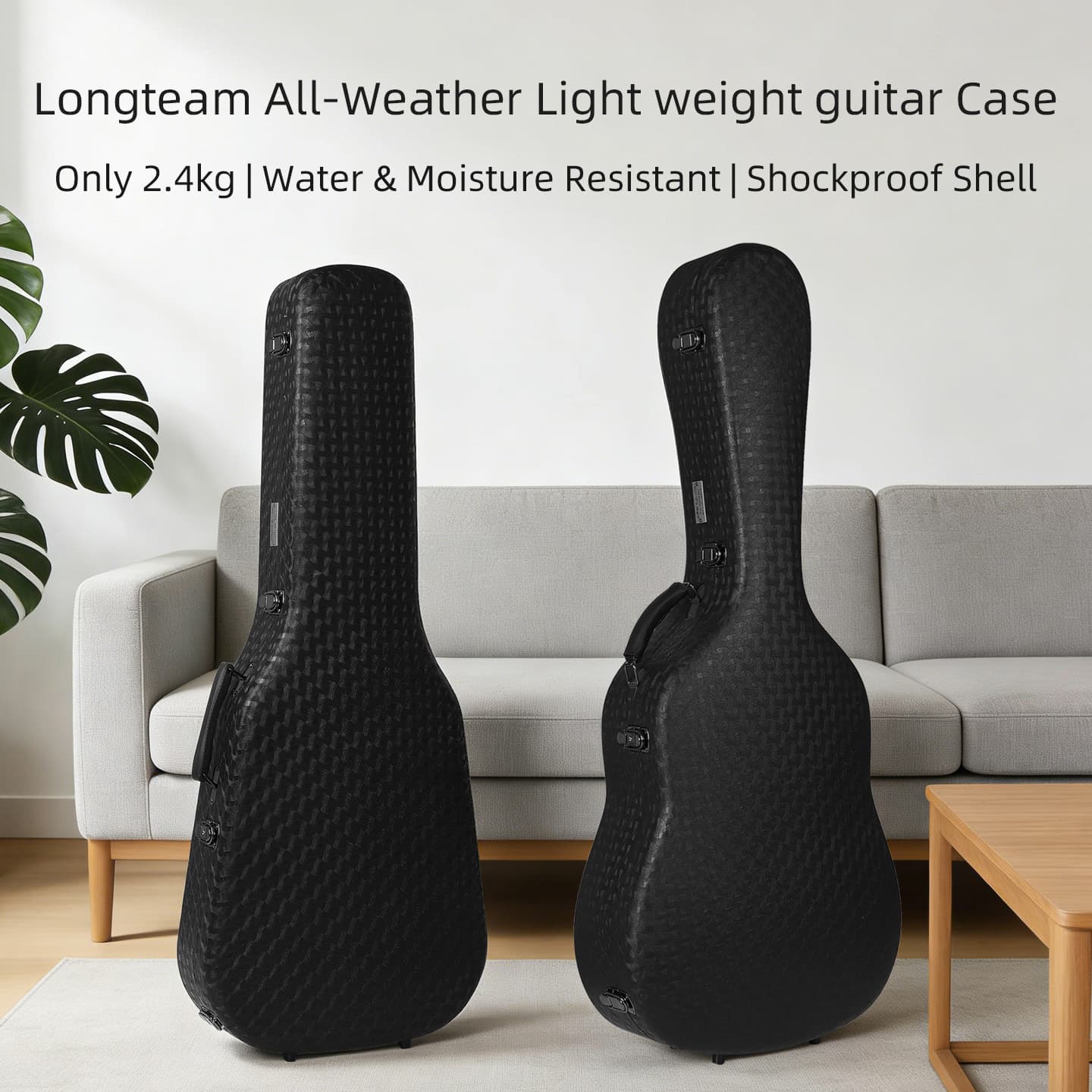 Electric and Acoustic Guitar Hard Case Waterproof and Impact-Resistant Guitar Case