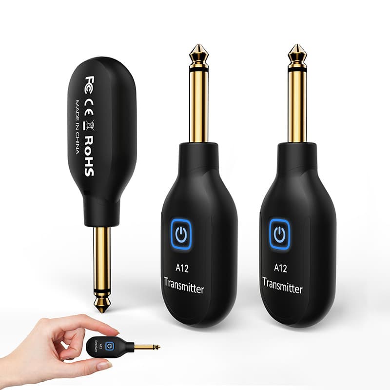 One-to-two guitar wireless transceiver electric blowpipe wireless transmitter receiver electronic keyboard violin bass universal