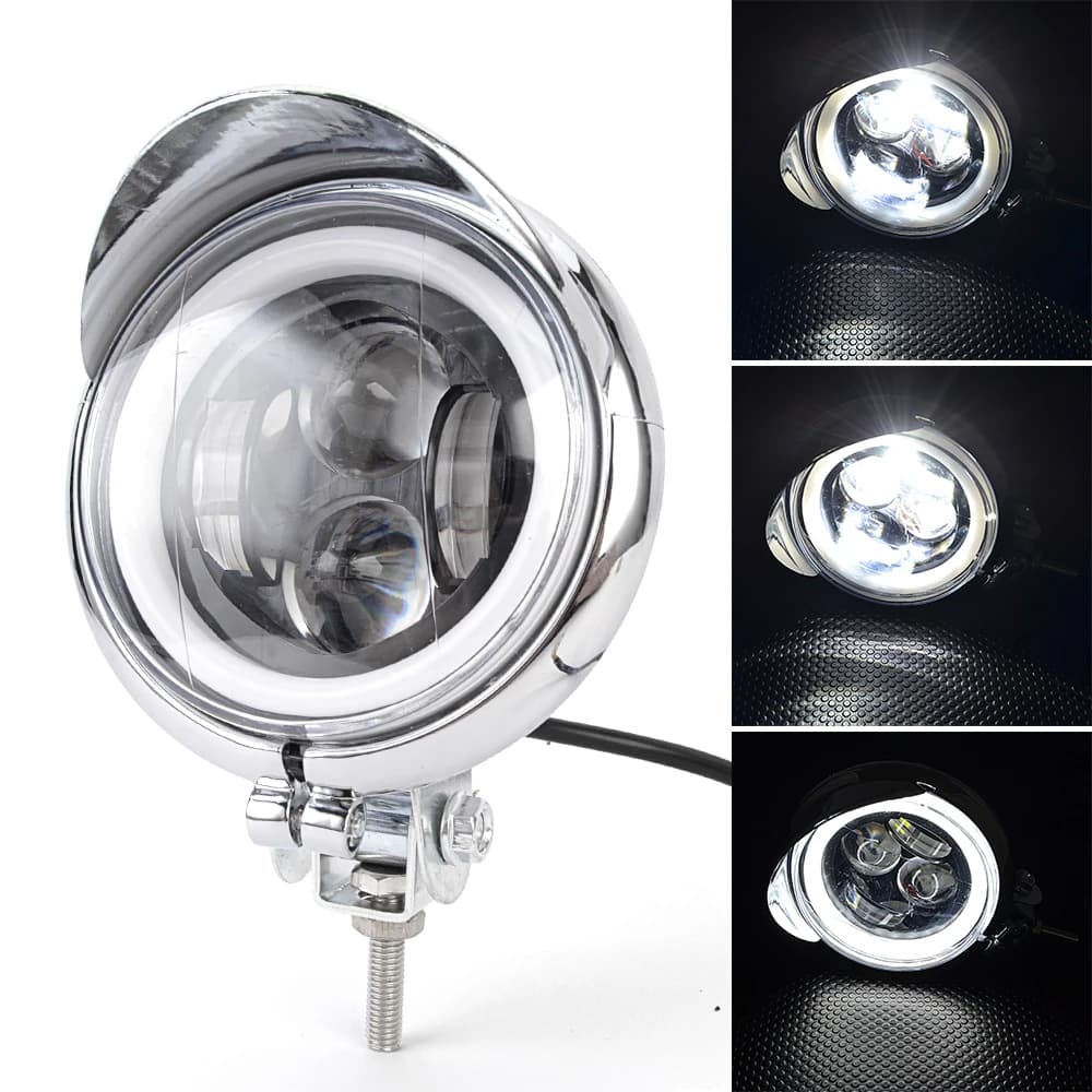 Motorcycle Accessories Harley Cruiser Bobber Universal Retro Auxiliary Small Fog Light Spotlights