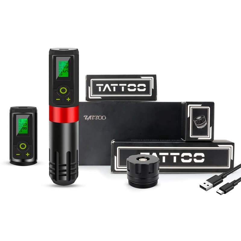 Wireless Tattoo Pen LED LCD Display Permanent Makeup Tattoo Tool RCA Tattoo Machine Tattoo Battery Pen