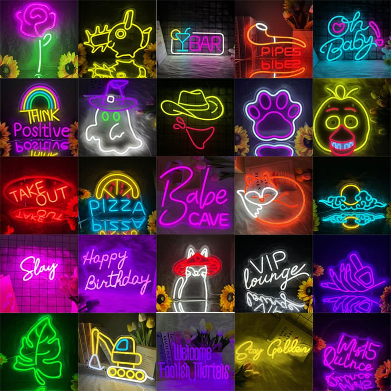 Cross-border USB-shaped LED advertising sign glowing letter decorative light with battery box, waterproof, trendy creative neon light