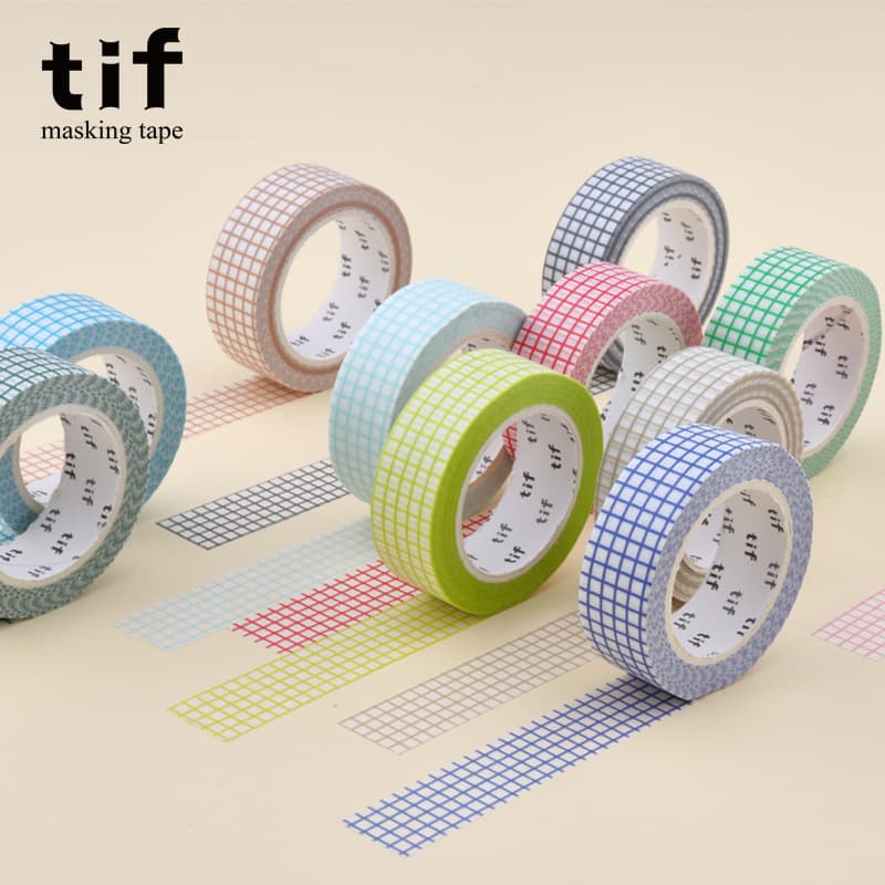 Washi Tape Wholesale, Writable Grid Pattern, Full Roll 10m, Stickers, Basic Scrapbooking Border, Tear by Hand