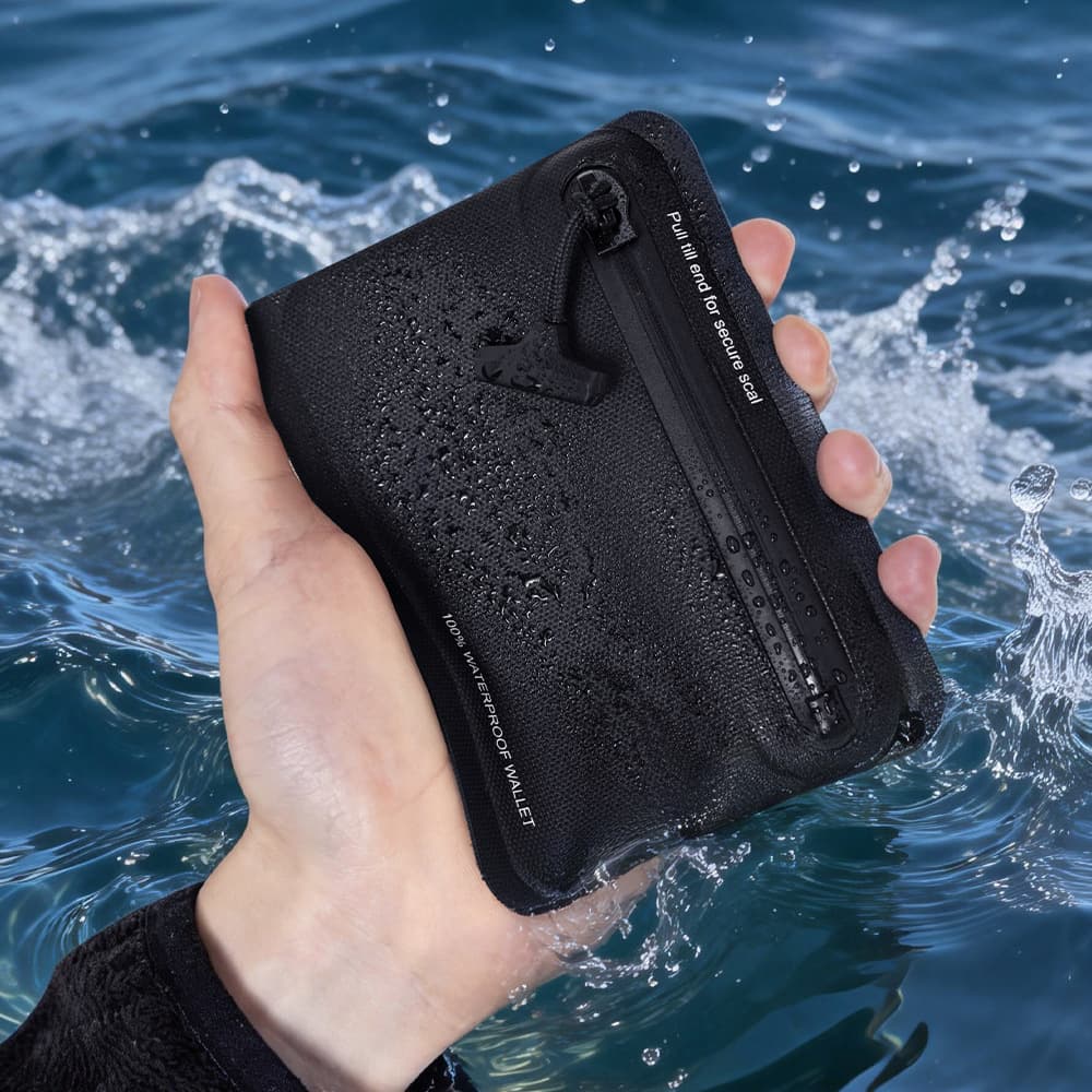 Cross-border TPU waterproof wallet card holder airtight zipper small wallet storage portable car key card coin purse
