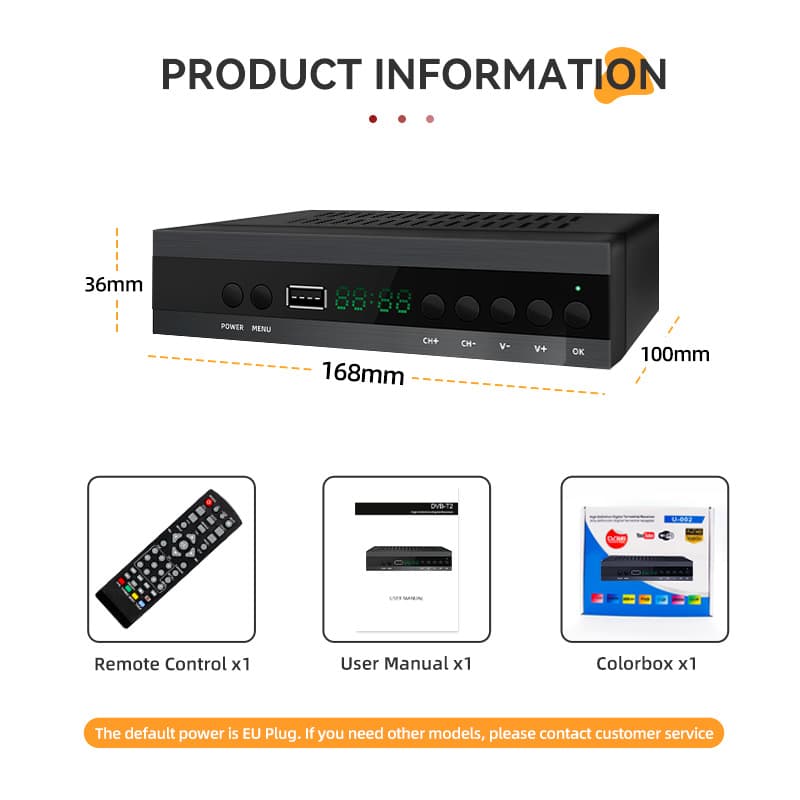 DVB-T2 Finland Poland TV Set-Top Box Spain DVB-T2 H.265 HD Terrestrial Signal Receiver