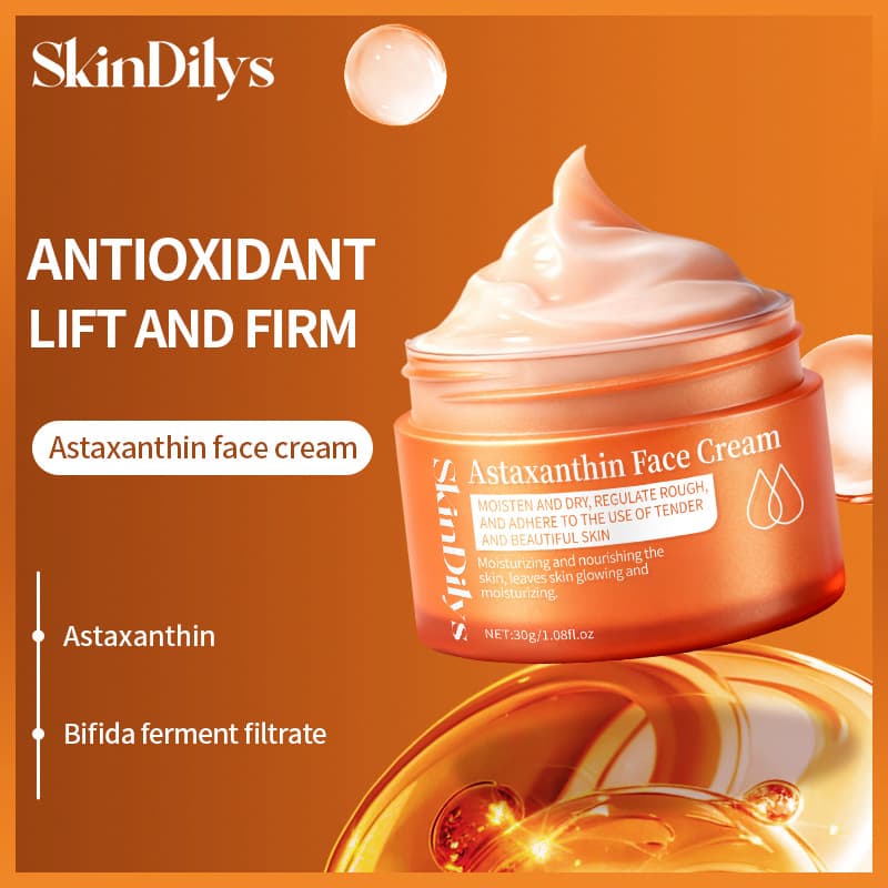 Cross-border SkinDilys Astaxanthin Face Cream Moisturizing Firming Improves Dullness Bifid Yeast Bose Face Cream 30g