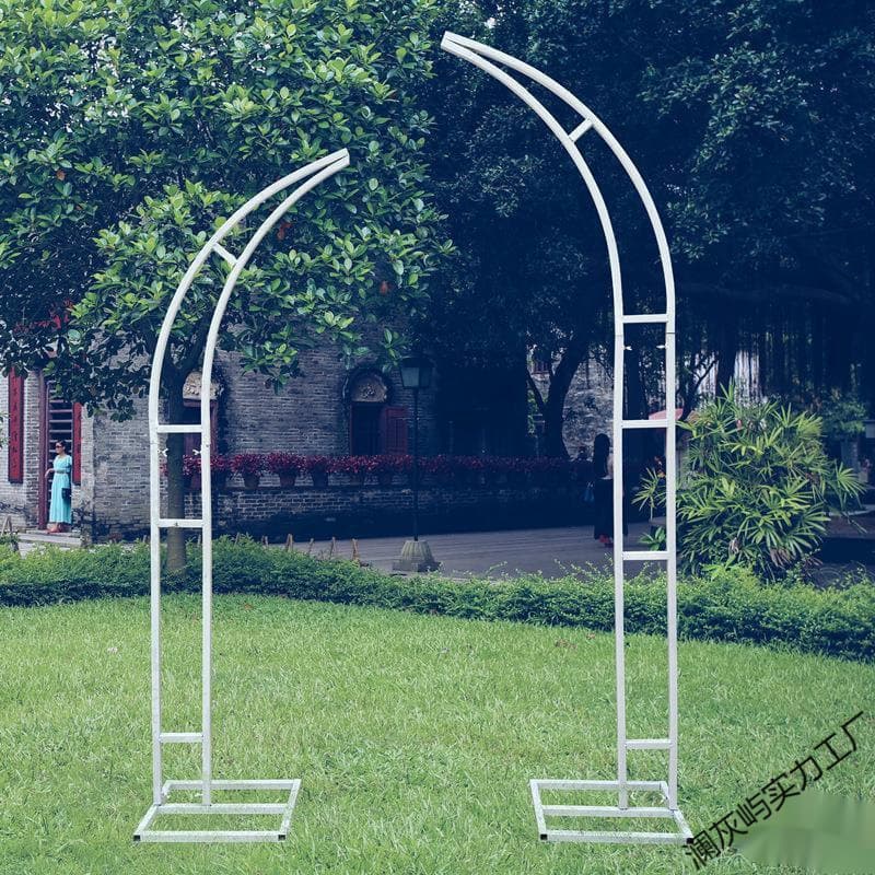 Wedding horns floral arch outdoor terrace wedding horns flower arch flower stand props moon door stand