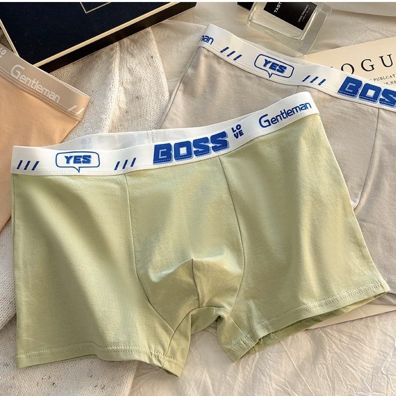 [Individual Pack] Teen Boys' Pure Cotton Boxer Briefs, Fashionable, for Middle School Boys, Four-Corner Shorts