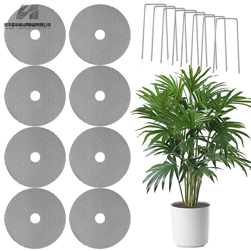 Unconvinced by price comparisons, this thickened round plastic mesh flowerpot cover/soil protector/soil shield features small-hole plastic mesh.