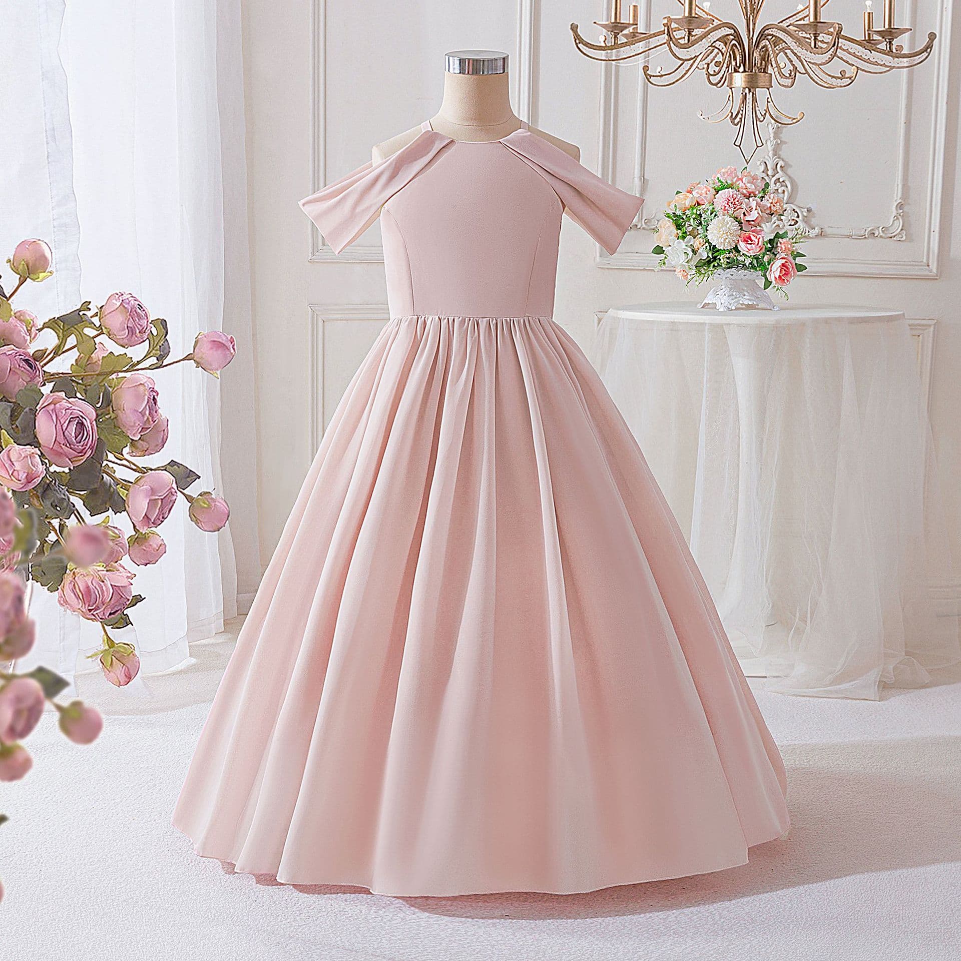 Children's dress princess dress birthday party evening dress flower girl girl piano performance catwalk host costume